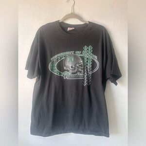 VINTAGE  Hanes University Of Hawaii Warriors T-shirt Football Black Size XL